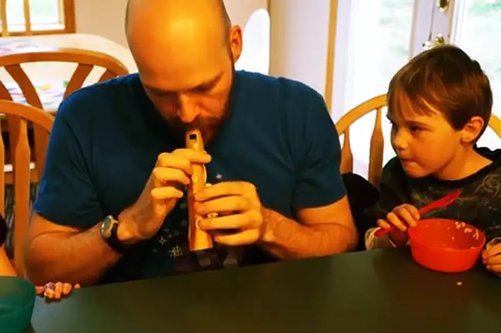 Totally Awesome Dad Rocks the Pancake Flute
