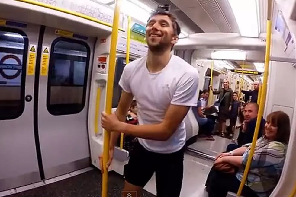 Determined Man Races Train From One Stop to the Next