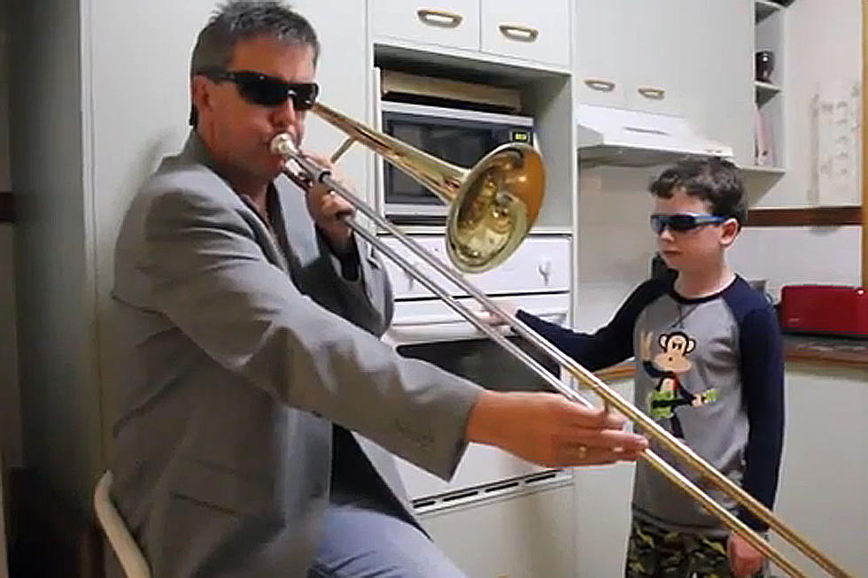 Dad and Son’s Trombone-Oven Door Duet Is Music to Someone’s Ears (We Think)