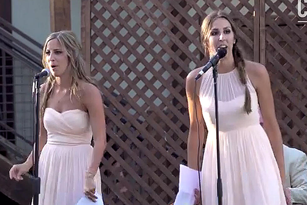 Sisters Belt Out Big Hits to Sing Catchiest Wedding Toast Ever