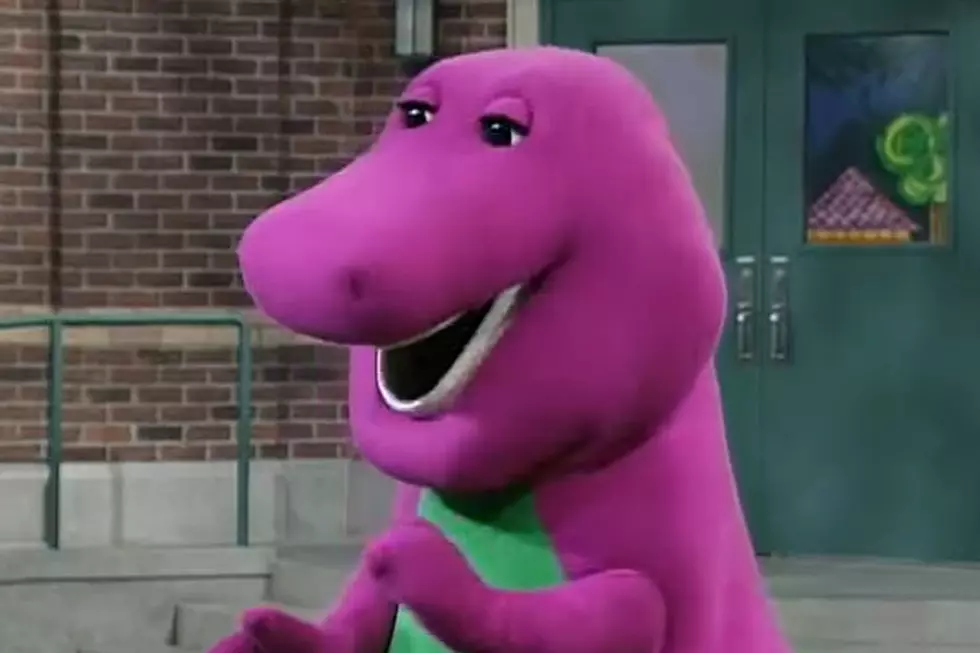 Girl, 15, Hilariously Gets Stuck in a Barney Head