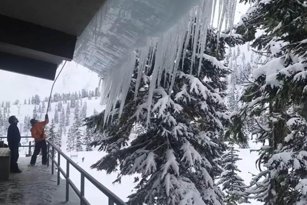 Watch Roof Icicles Violently Smash to the Ground