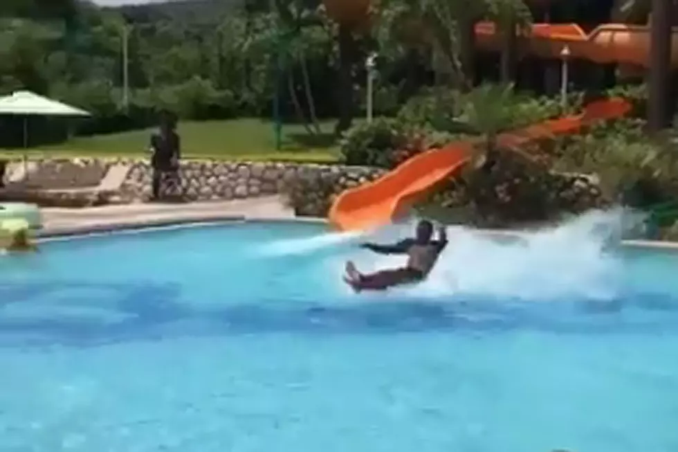 Supremely Gifted Man on Water Slide Owns Summer