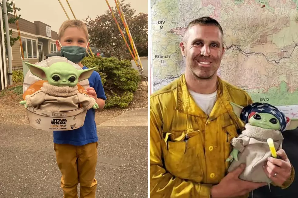 5-Year-Old Sent a Baby Yoda to Oregon Firefighters – to Keep Them Company