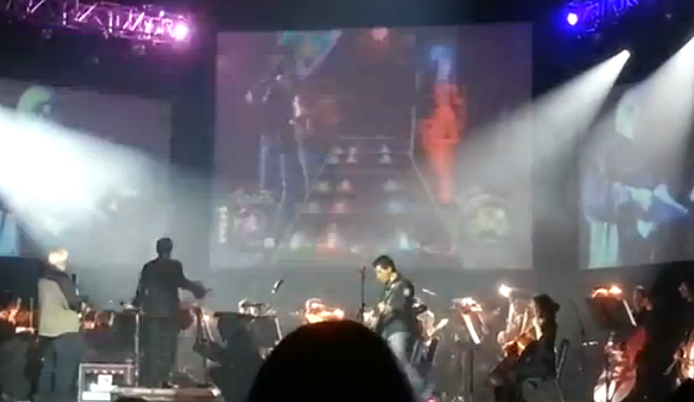 Jason Simoneaux Plays Guitar Hero On Stage During Video Games Live Concert [Video]