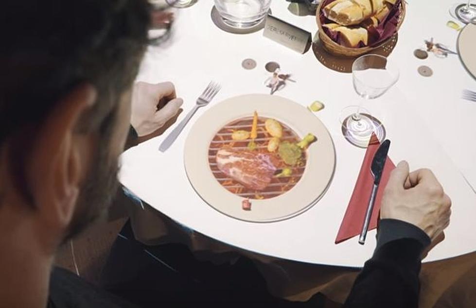 Restaurant Projects Awesome 3D Movie On Table While You Wait [Watch]