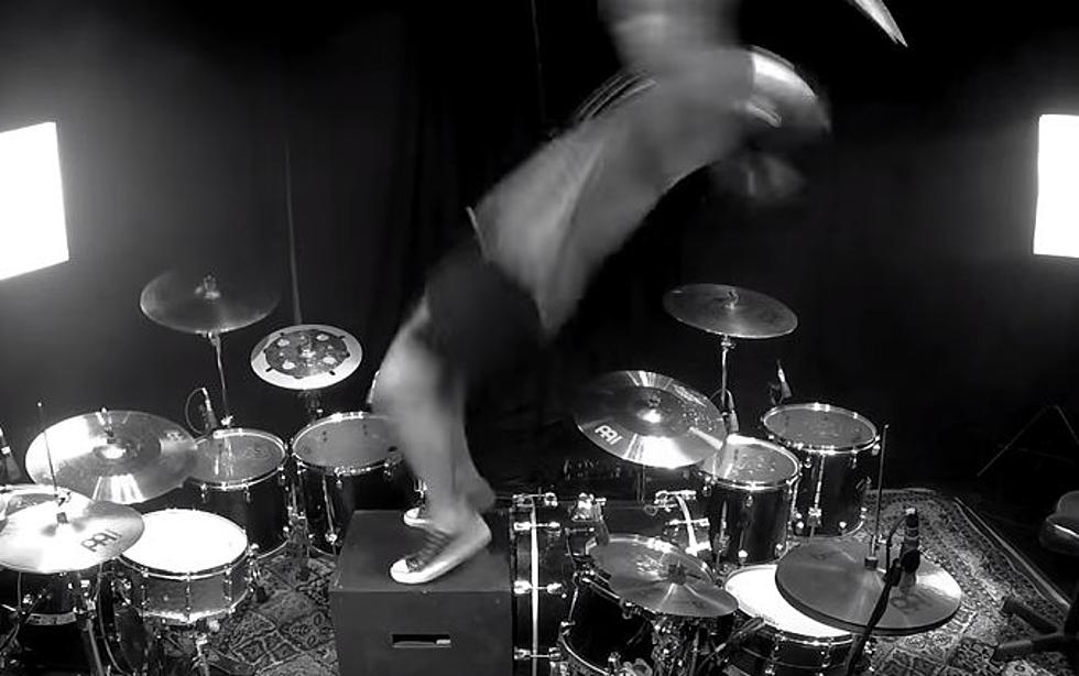 Guy Does Back-Flip Between Two Drum Kits While Playing [Watch]
