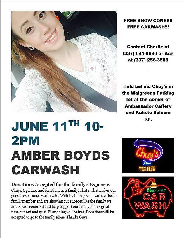 Benefit Carwash For Amber Boyd Saturday, June 11th