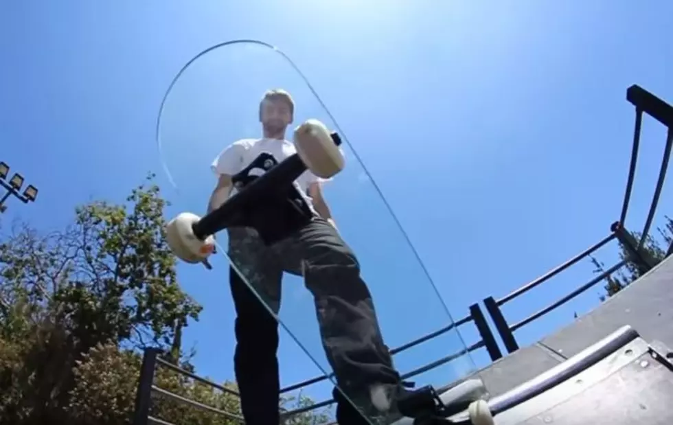 Guy Rides Glass Skateboard – Ends As You’d Expect [Watch]