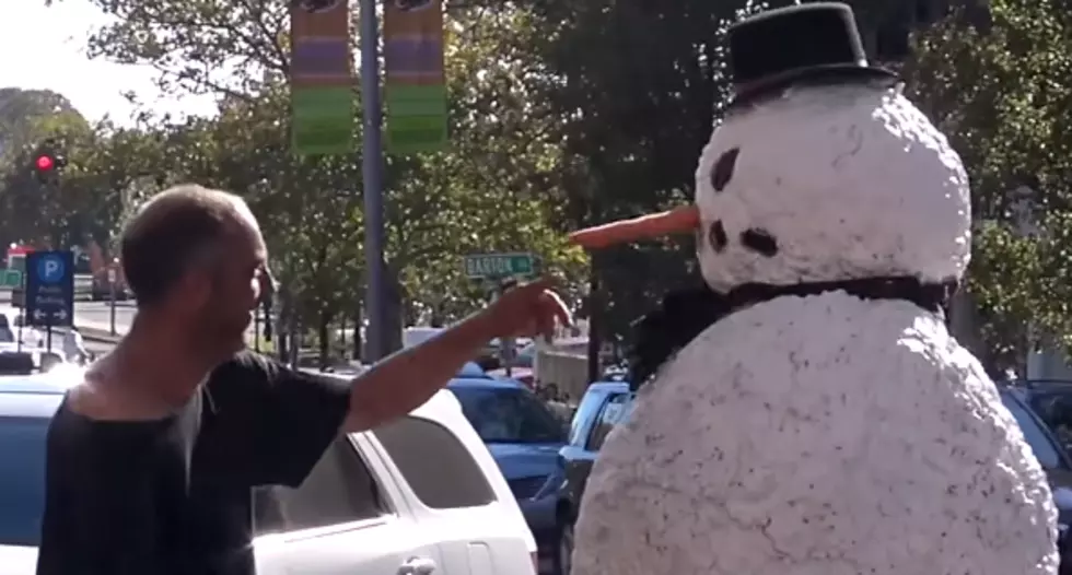 Scary Snowman Pranks People In The Streets Of Salem [VIDEO]