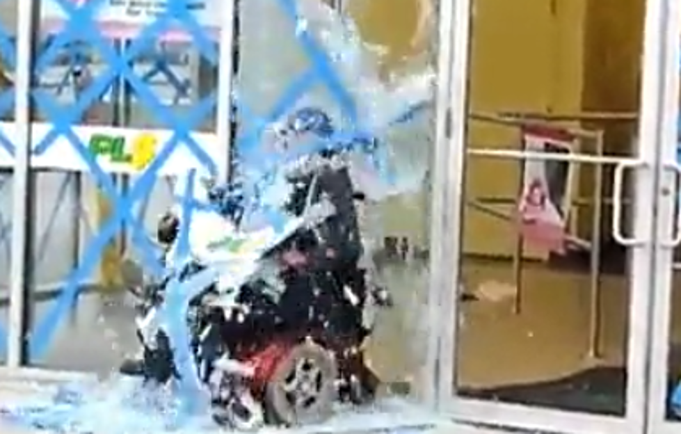 Man In Wheelchair Goes Through Store Window [VIDEO]