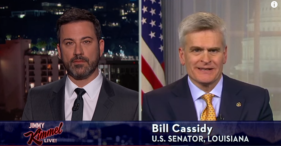 US Senator Bill Cassidy Appears On Jimmy Kimmel Live To Discuss Health Care