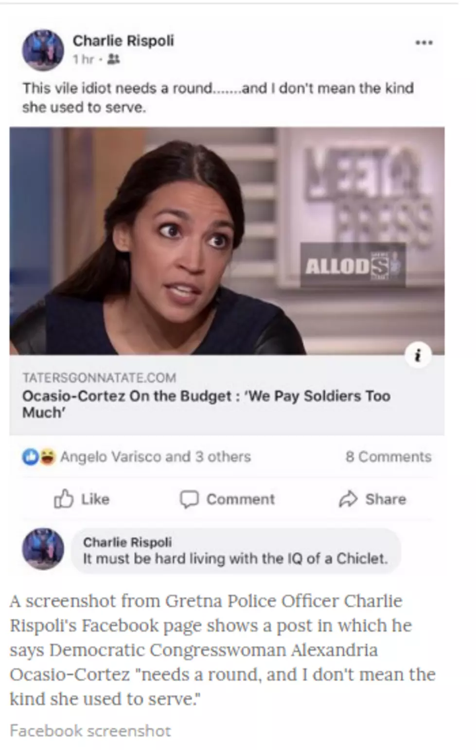 2 fired over post suggesting Ocasio-Cortez should be shot