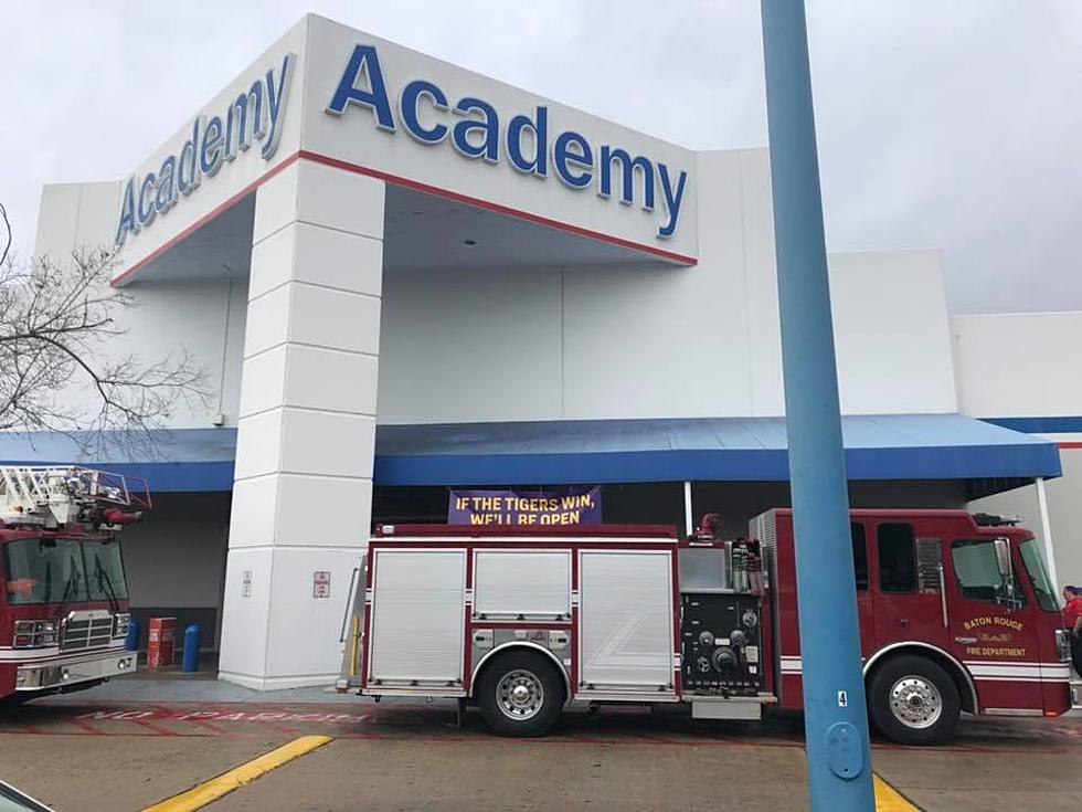 Academy Donates LSU Gear To Fire Fighters Before Big Game