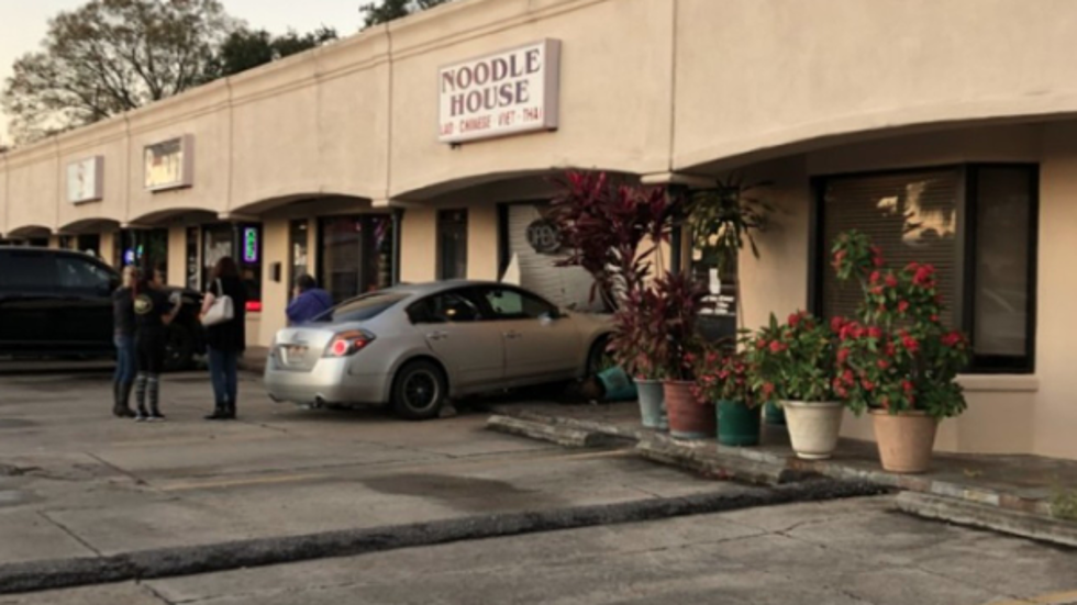 Car Crashes into Noodle House in Lafayette