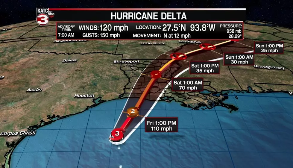 Hurricane Delta Set to Make Landfall Tonight in Southwest Louisiana