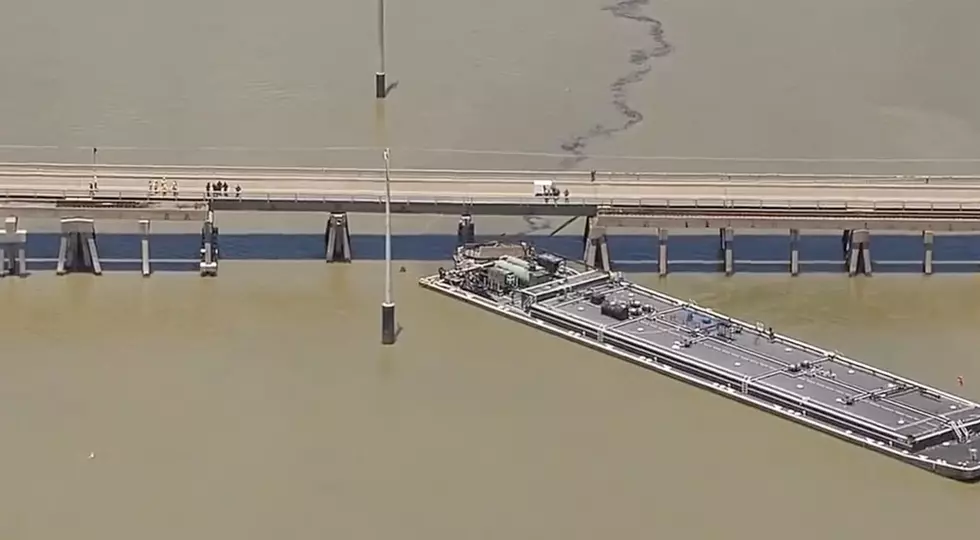 Oil Spill in South Texas After Barge Hits Bridge Near Galveston