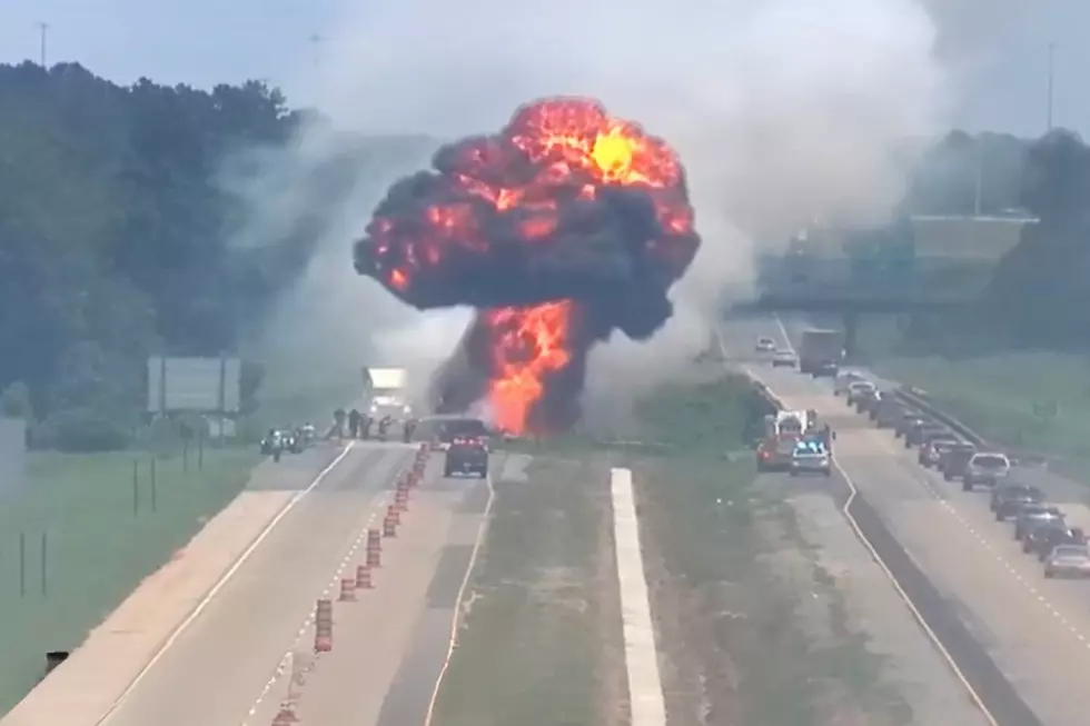 Insane 18-Wheeler Explosion on I-59 Caught on Camera