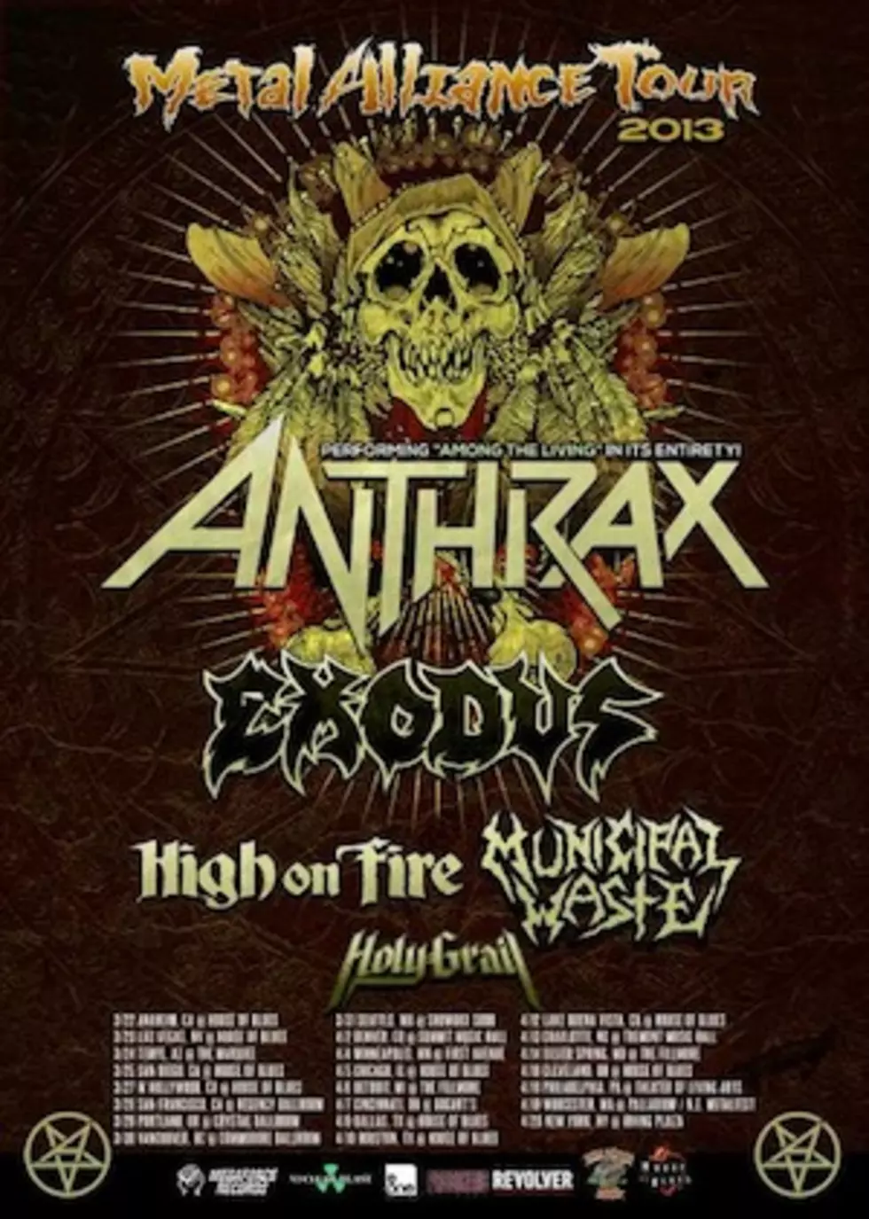High on Fire Join Anthrax, Exodus + More on 2013 Metal Alliance Tour Lineup