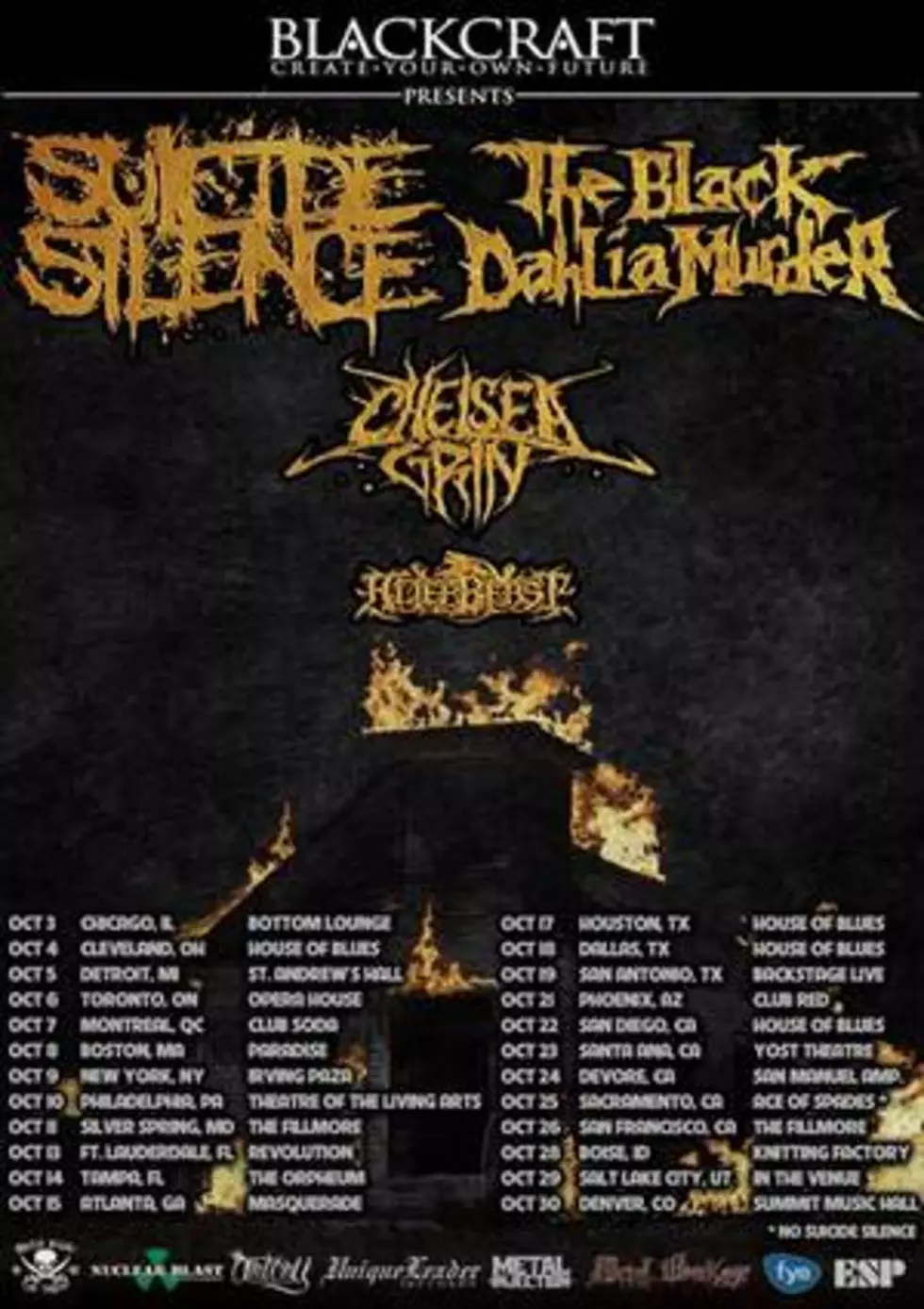 Suicide Silence, The Black Dahlia Murder Headlining October 2014 Tour