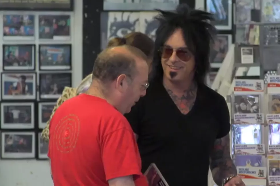 Watch Nikki Sixx Spend a Day as a New Jersey Record Store Clerk