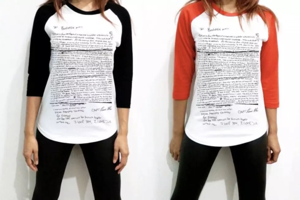 Cobain Suicide Note Shirt Pulled