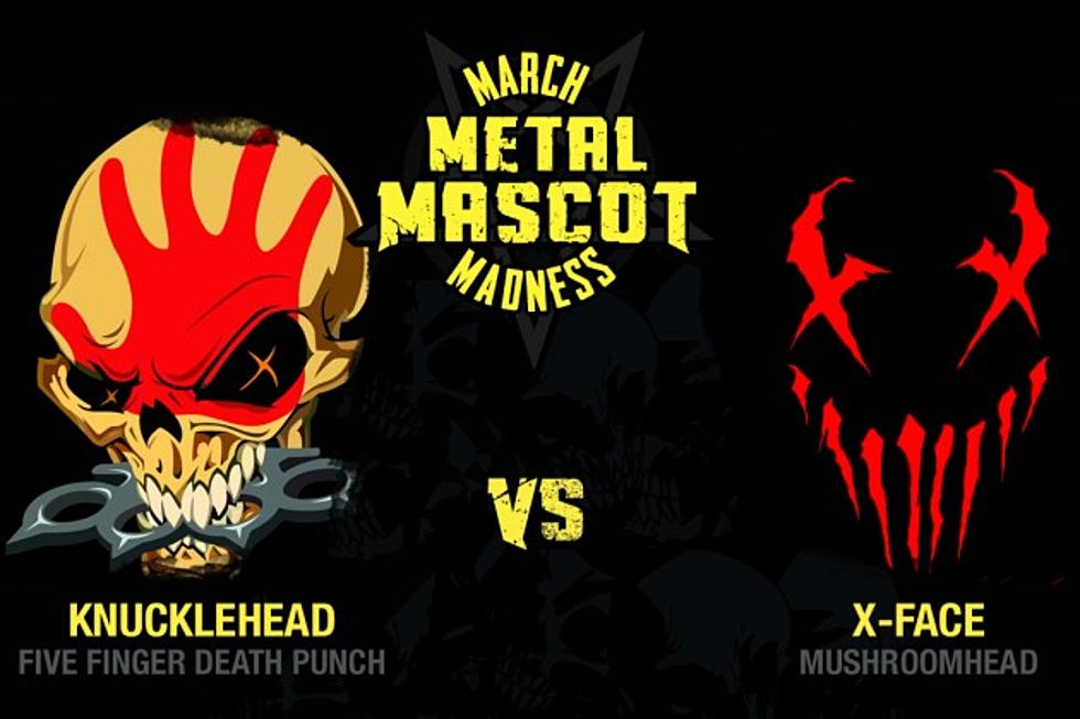Five Finger Death Punch&#8217;s Knucklehead vs. Mushroomhead&#8217;s X-Face &#8211; Metal Mascot Madness, Round 1