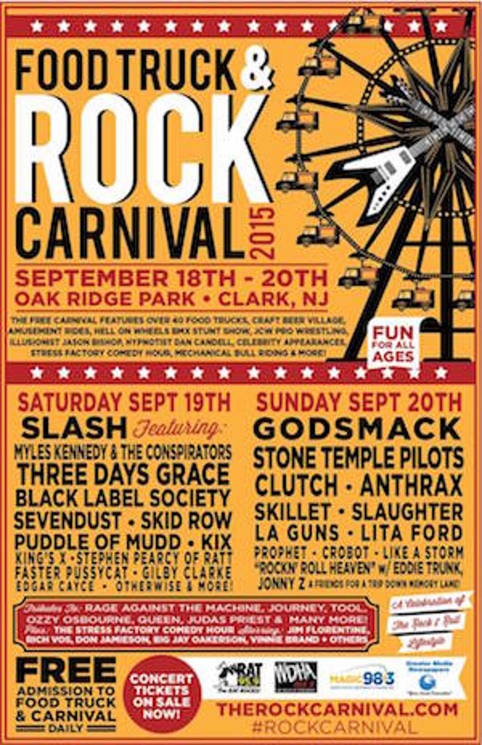 Three Days Grace, Black Label Society, Anthrax + More Added to 2015 Food Truck &#038; Rock Carnival