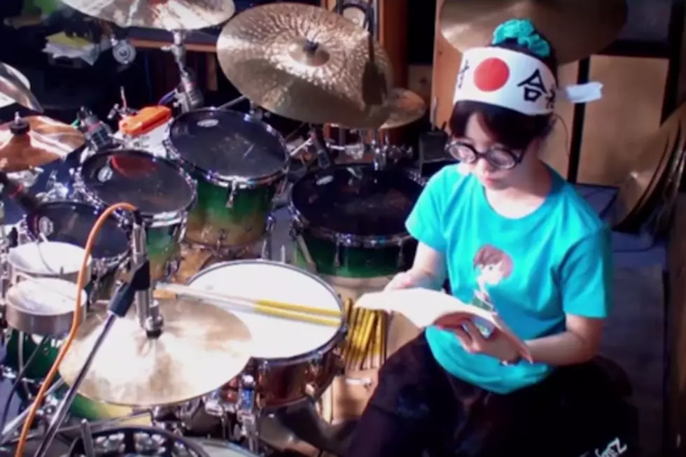 Japanese Schoolgirl Shows Off Impressive Drumming Skills
