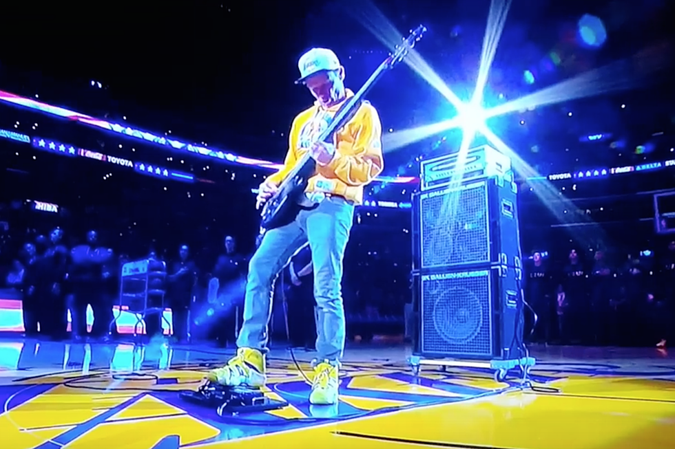Red Hot Chili Peppers’ Flea Performs Bass-Only Rendition of National Anthem at Kobe Bryant’s Final NBA Game