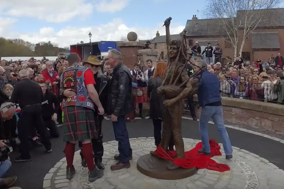 Bon Scott Statue Unveiled in Kirriermuir, Scotland