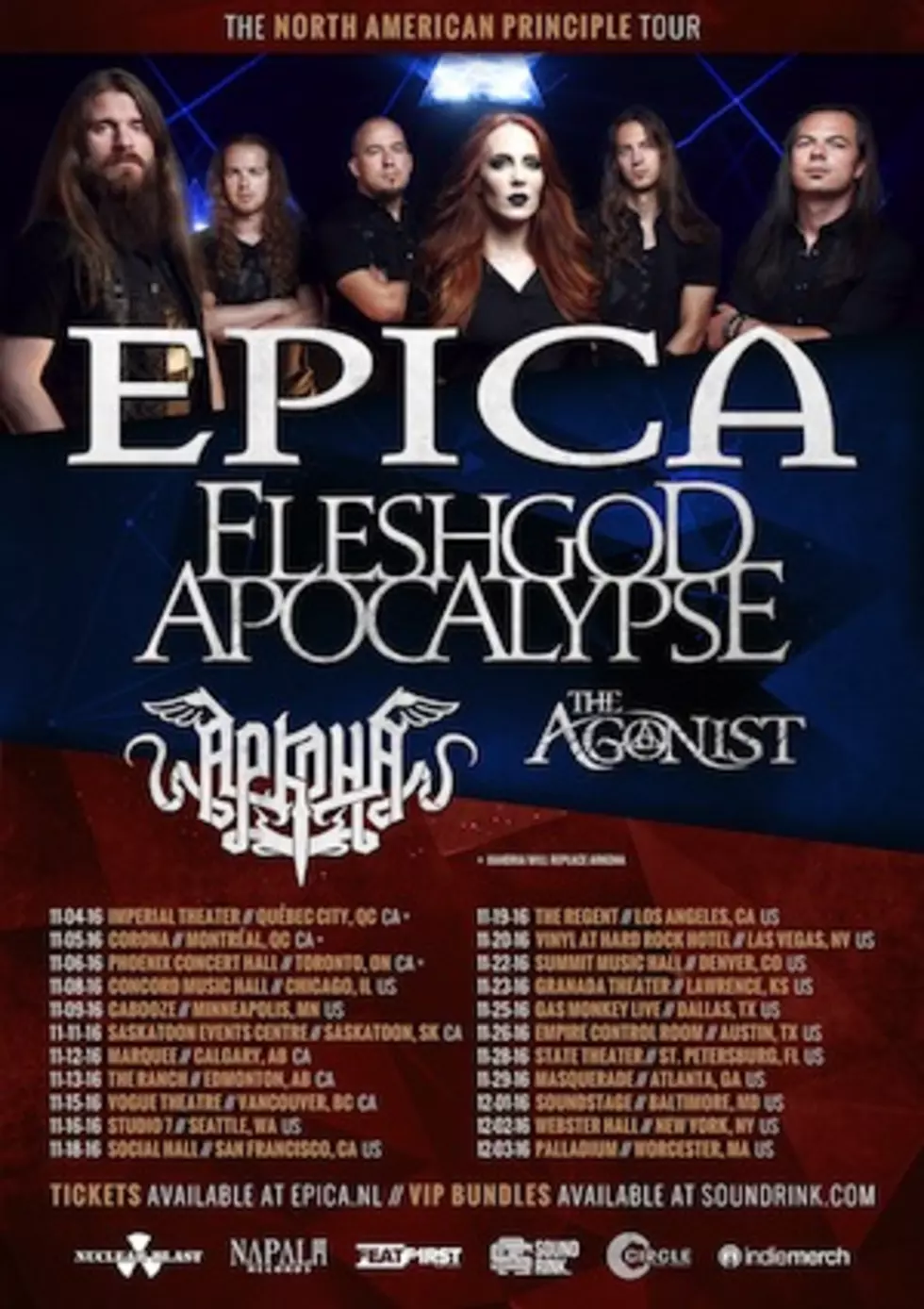 Epica Announce 2016 North American Tour With Fleshgod Apocalypse + More