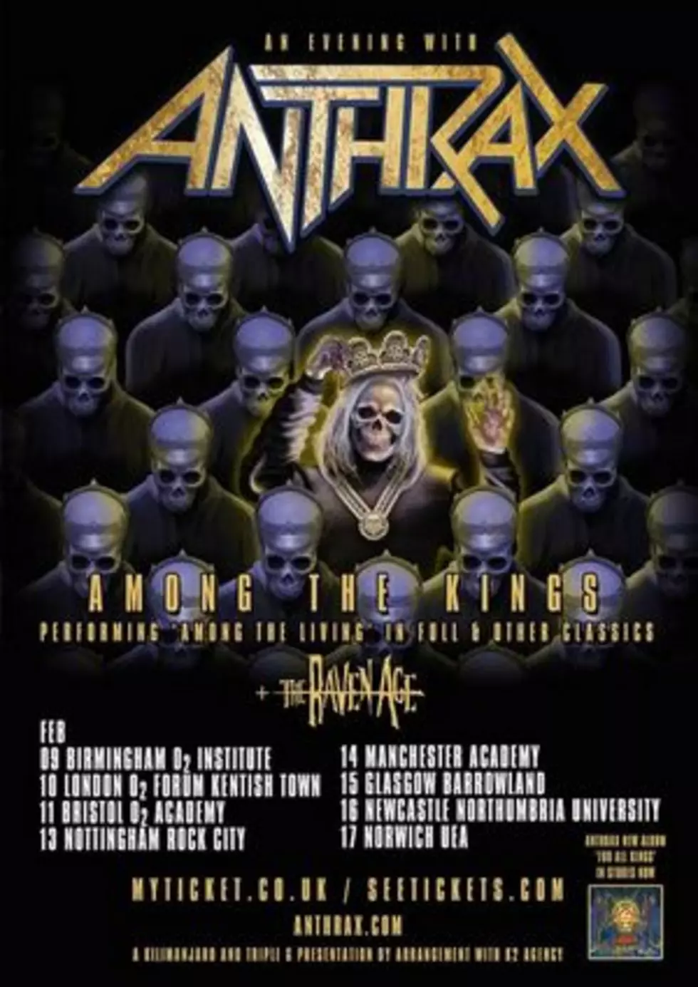 Anthrax to Play &#8216;Among the Living&#8217; In Full on 2017 U.K. Tour; Joey Belladonna Sings Bon Jovi Cover