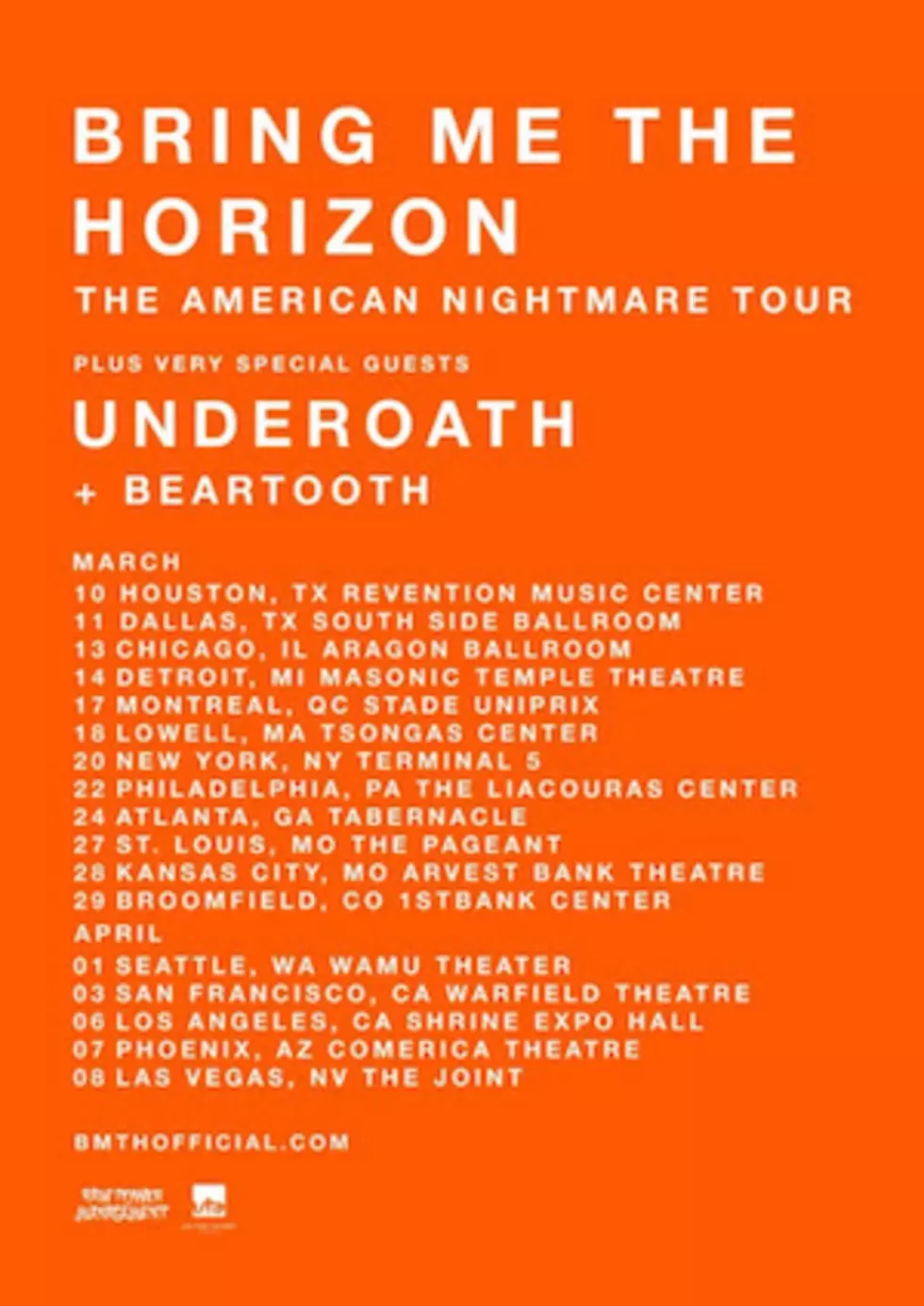 Bring Me the Horizon, Underoath + Beartooth Announce 2017 North American Tour