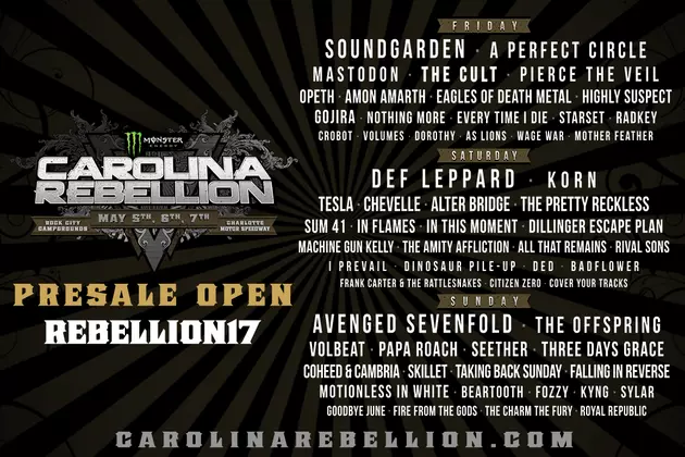 See Soundgarden, Def Leppard, Avenged Sevenfold &#038; More at Carolina Rebellion