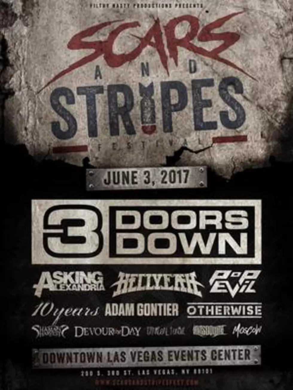 Inaugural Scars and Stripes Festival to Feature 3 Doors Down, Asking Alexandria, Pop Evil + More