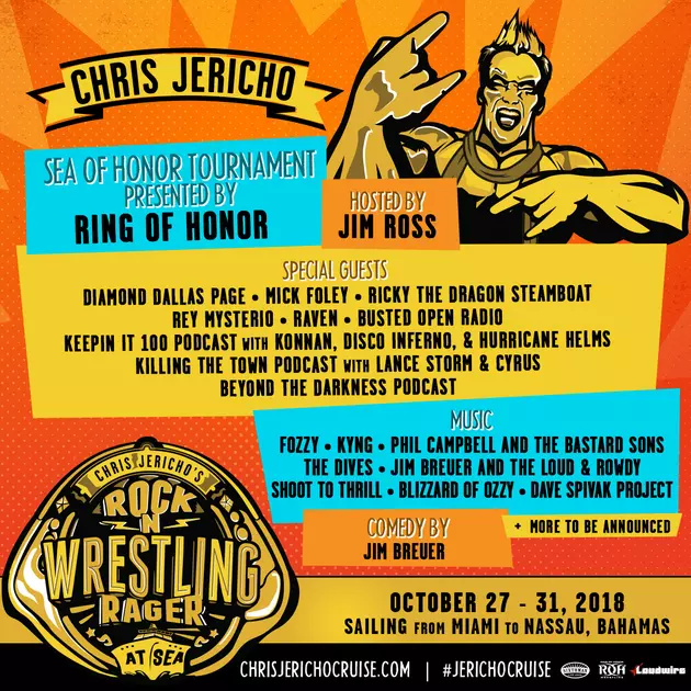 Chris Jericho&#8217;s Rock &#8216;n&#8217; Wrestling Rager at Sea Cruise to Set Sail in 2018