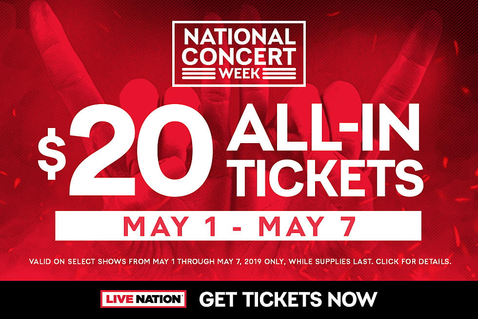 $20 Tickets for National Concert Week Starts Now! Over 2 Million Tickets Are Available To The Hottest Summer Shows for Only $20