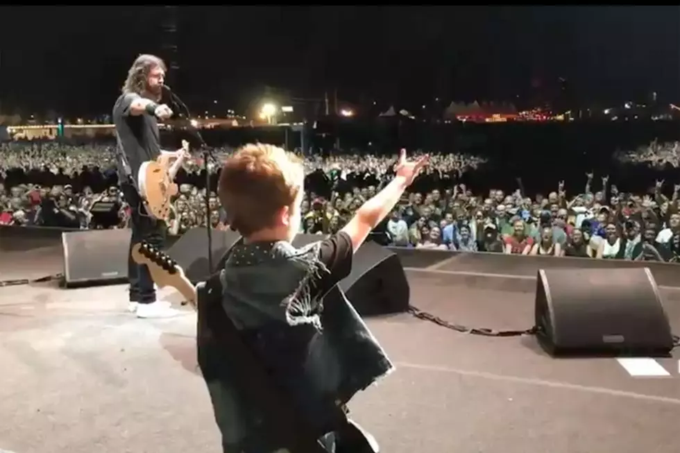 Scott Ian's Young Son Performs with Foo Fighters