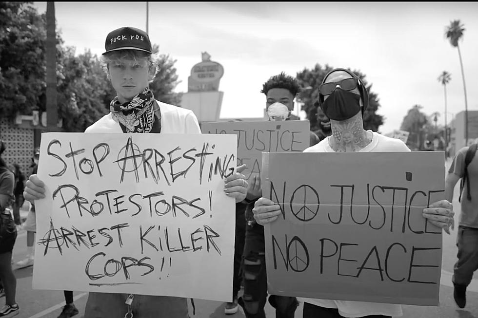 Machine Gun Kelly + Travis Barker Cover Rage Against the Machine After Protest March