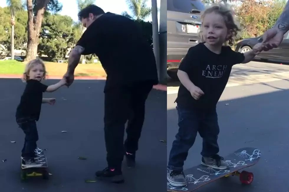 Watch Bam Margera Teach His Three-Year-Old Son How to Skateboard