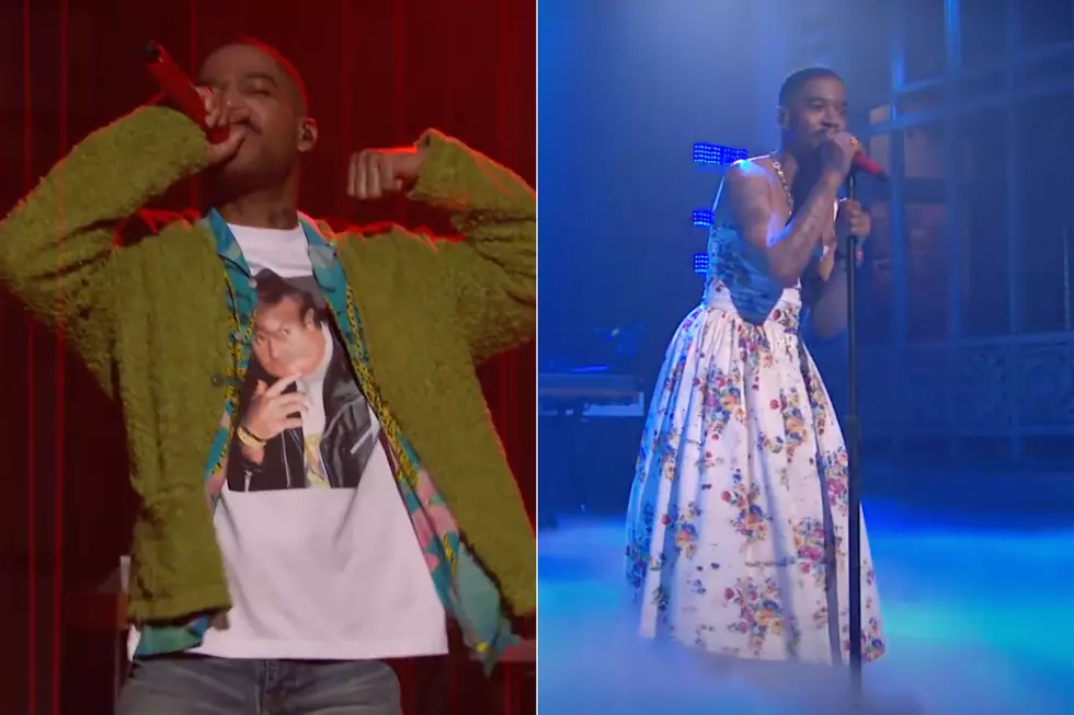 Kid Cudi Dons Dress + Green Cardigan to Honor Kurt Cobain on SNL