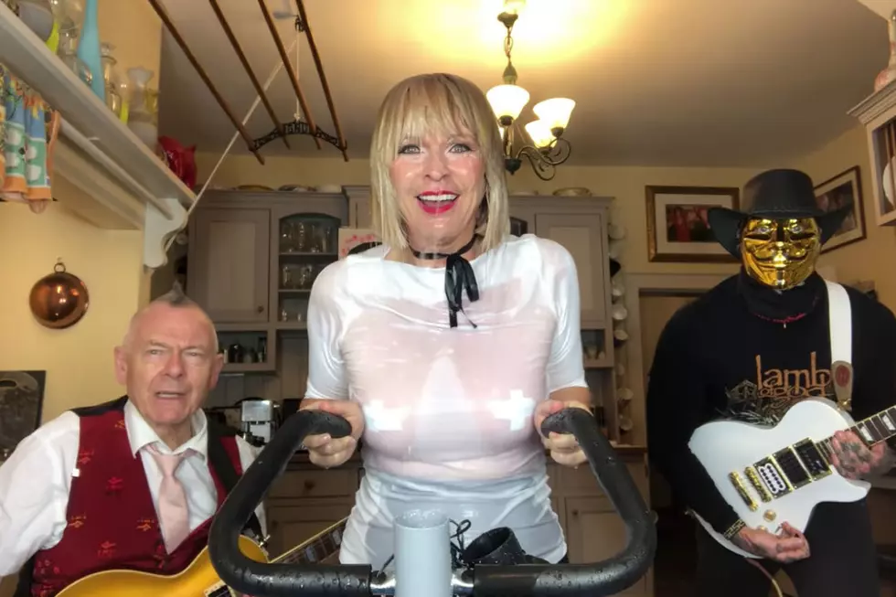 Robert Fripp’s Wife Toyah Gets Drenched for Pair’s ‘Born to Be Wild’ Cover