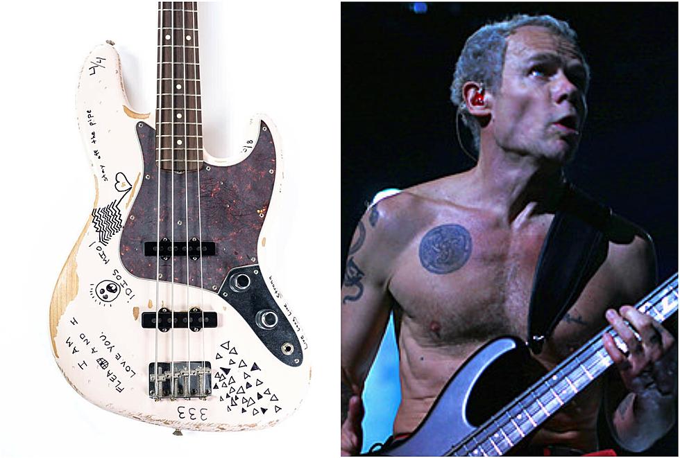 Flea Donates Signature Bass With Hand-Drawn Doodles to Charity