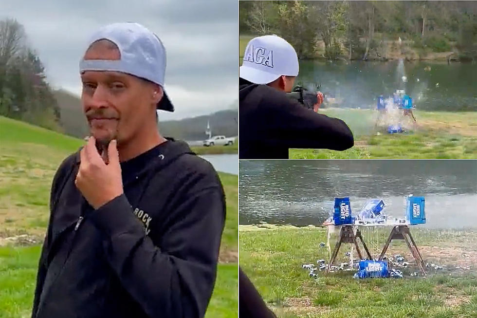 Kid Rock Shoots at Cases of Bud Light Because They Partnered With a Trans Activist