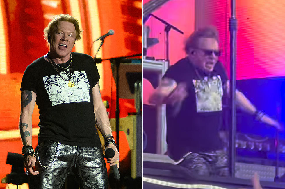 GN'R's Axl Rose Takes Tumble Onstage, Recovers Like a Champ