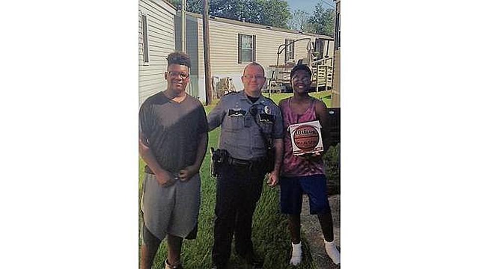 Carencro Police Officers Buy Basketballs For Teens After Seeing Them Play With Soccer Balls