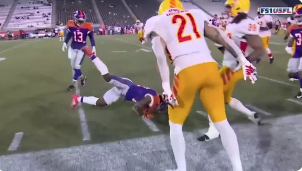Brutal Tackle Leaves USFL Player Spitting Out His Tooth [Video]
