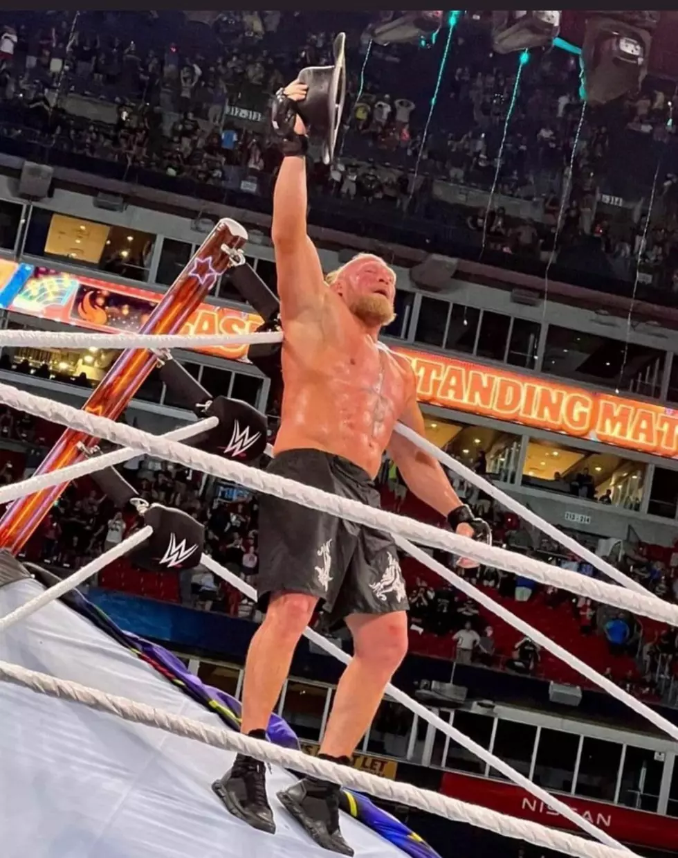 WWE Star Brock Lesnar Uses A Tractor To Help Him Destroy The Ring During Wrestling Match [Video]
