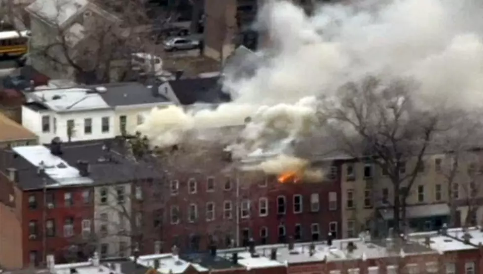 Firefighters Battle Multialarm Blaze In Jersey City